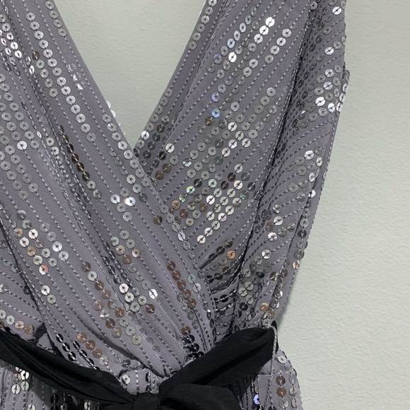 Express Silver Sequined Party Dress - Picture 3 of 5